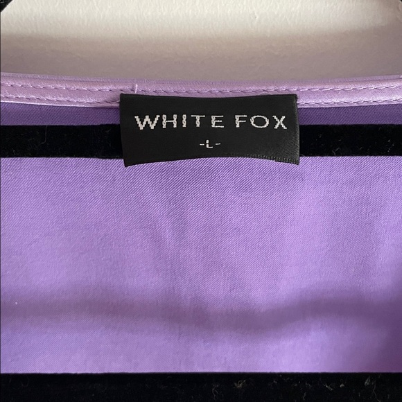 White Fox Boutique Lilac Tie-Front Blouse - Picture 3 of 4